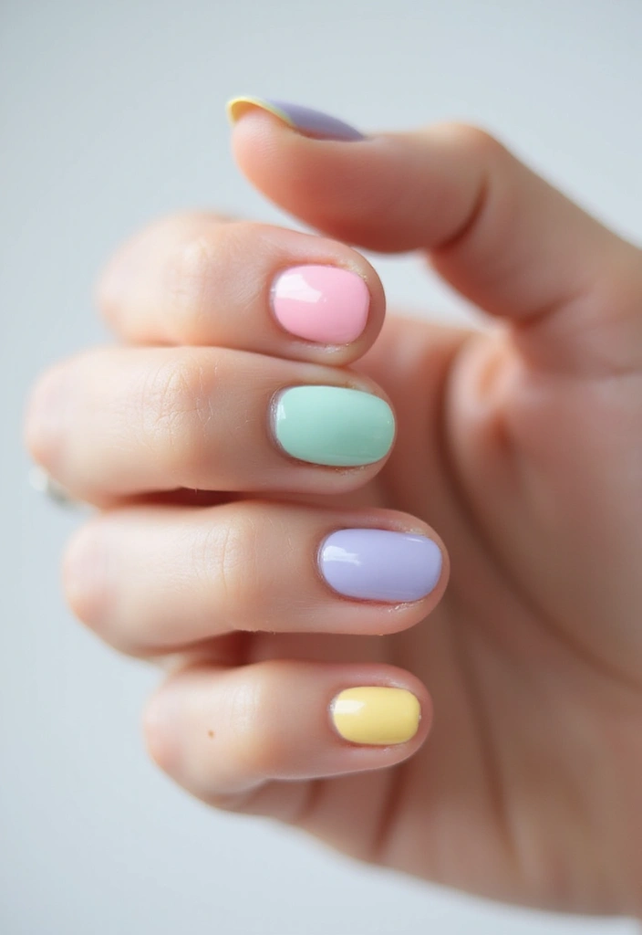35 Simple Nail Design Ideas for Understated Elegance - 34. Simple Colorful Tips