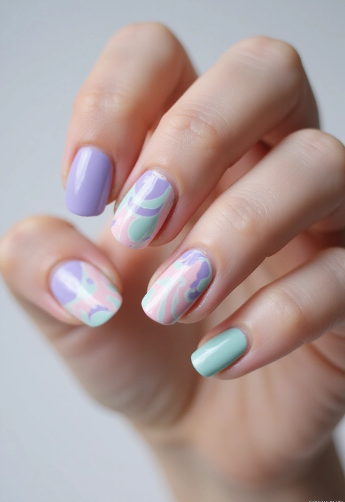 35 Simple Nail Design Ideas for Understated Elegance - 35. Whimsical Abstract Designs