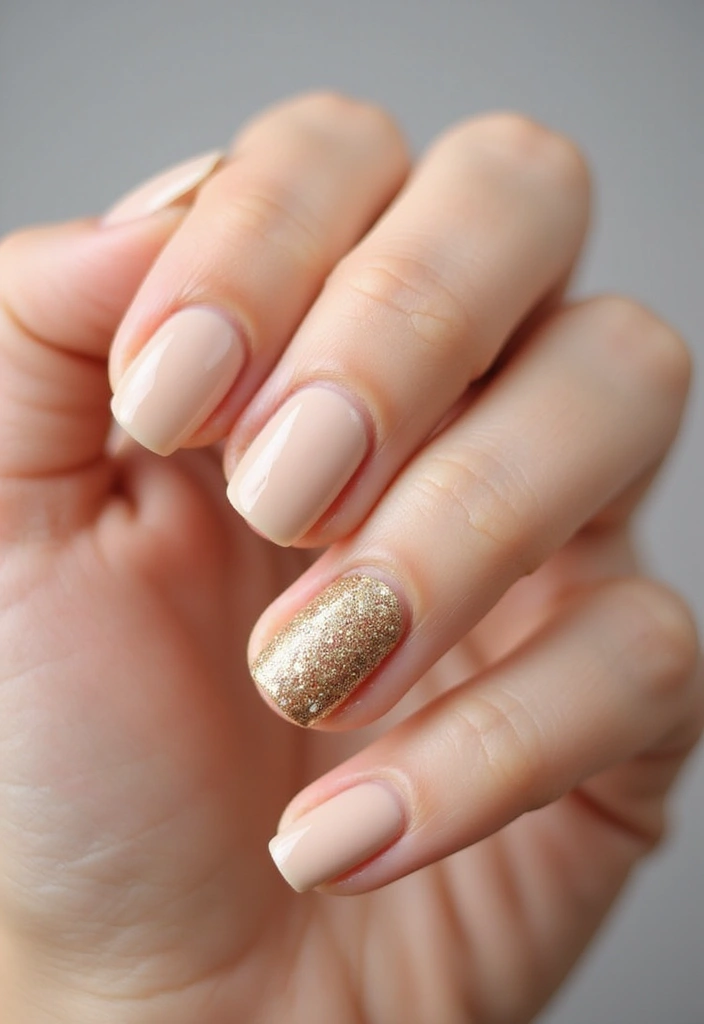 35 Simple Nail Design Ideas for Understated Elegance - 6. Single Accent Nail