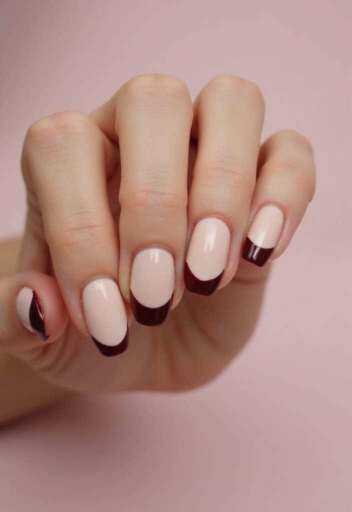 35 Simple Nail Design Ideas for Understated Elegance - 9. Half-Moon Manicure