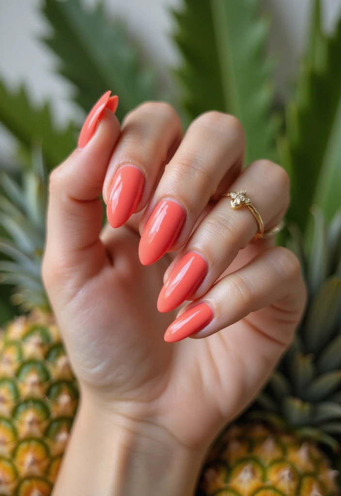 35 Trending Nail Color Ideas for Seasonal Show-Stopping Switches - 12. Coral Crush