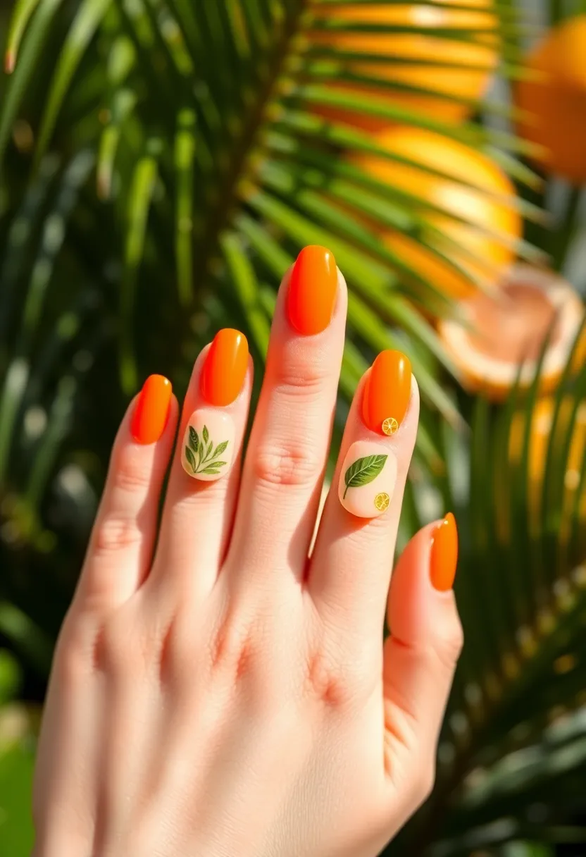35 Trending Nail Color Ideas for Seasonal Show-Stopping Switches - 20. Bright Tangerine