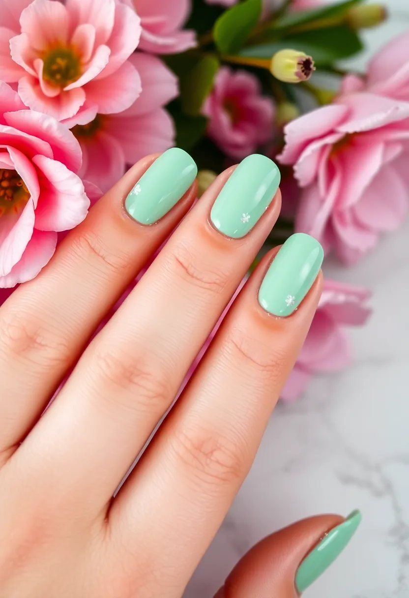 35 Trending Nail Color Ideas for Seasonal Show-Stopping Switches - 21. Soft Mint