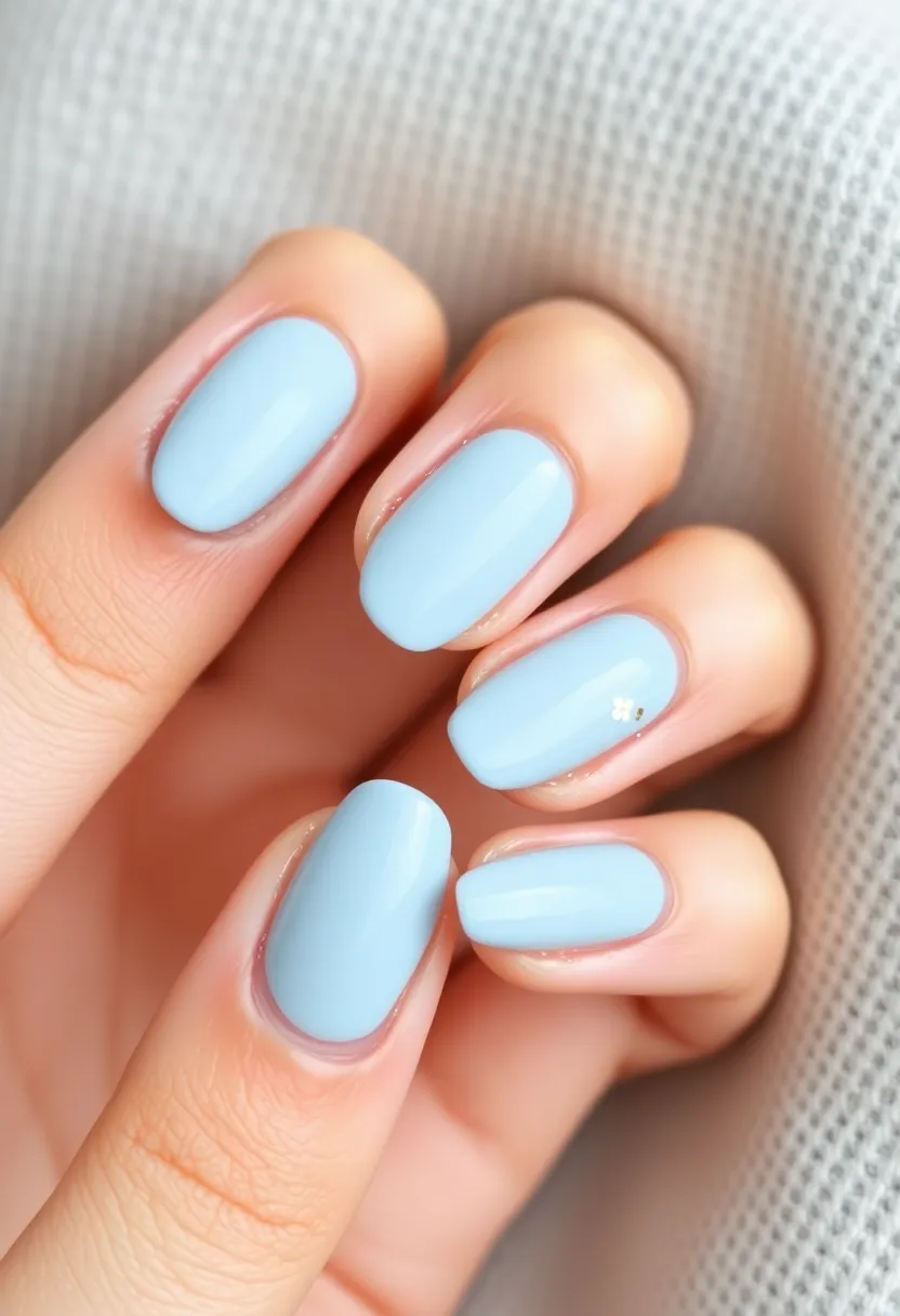 35 Trending Nail Color Ideas for Seasonal Show-Stopping Switches - 26. Dusty Blue