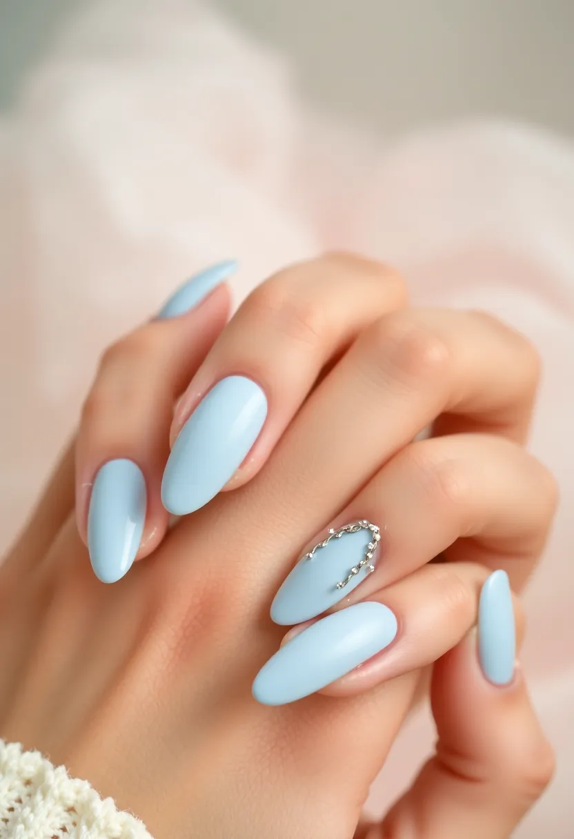 35 Trending Nail Color Ideas for Seasonal Show-Stopping Switches - 29. Powder Blue