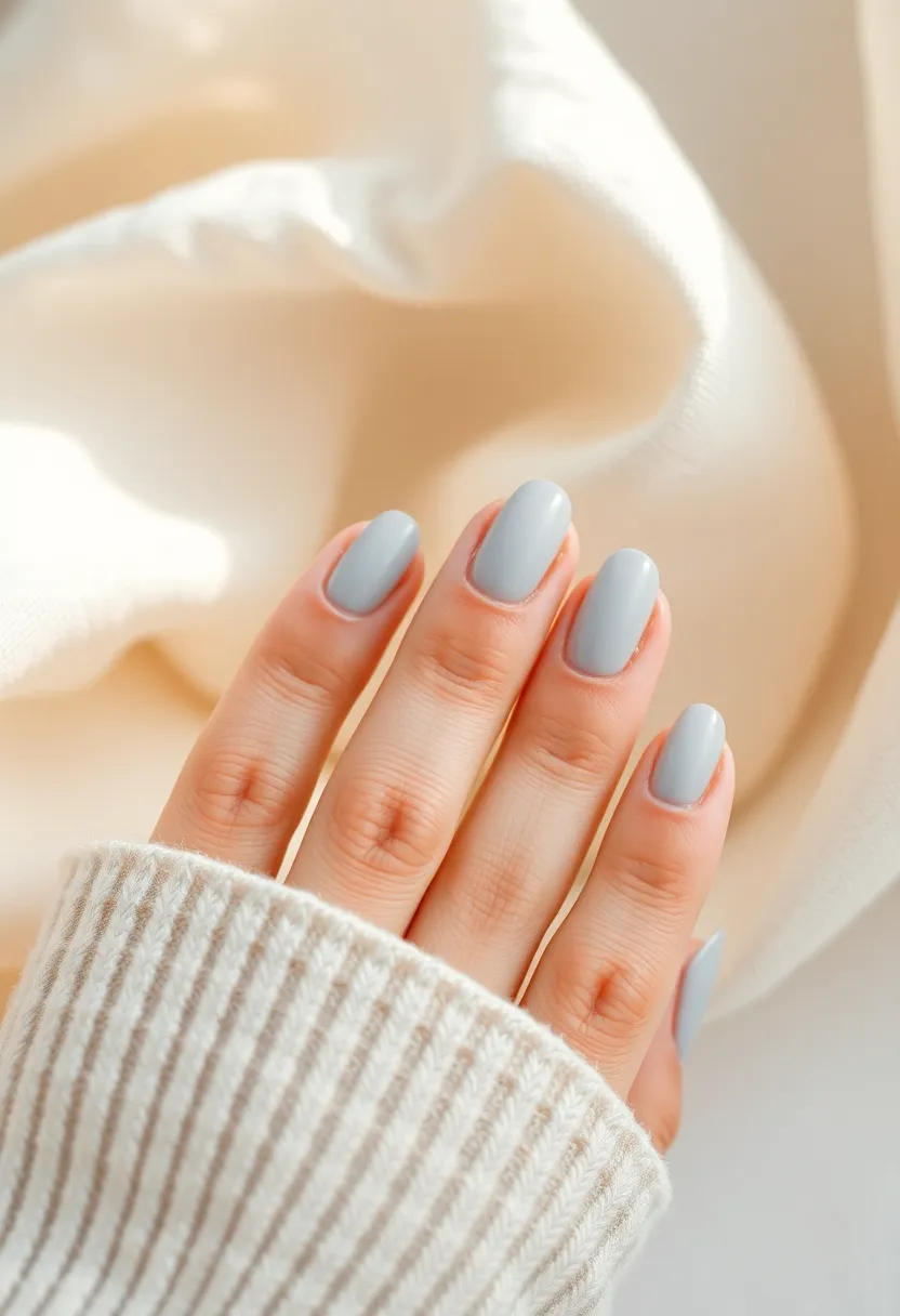 35 Trending Nail Color Ideas for Seasonal Show-Stopping Switches - 31. Soft Gray