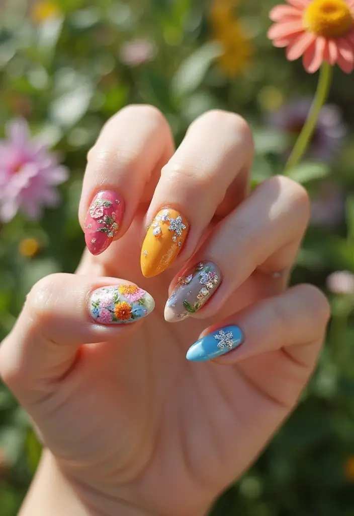 40 Charming Nails with Charms for Personalized Sparkling Magic - 13. Seasonal Splendor
