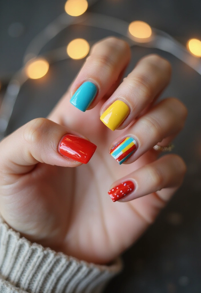 40 Charming Nails with Charms for Personalized Sparkling Magic - 31. Festive Fringe