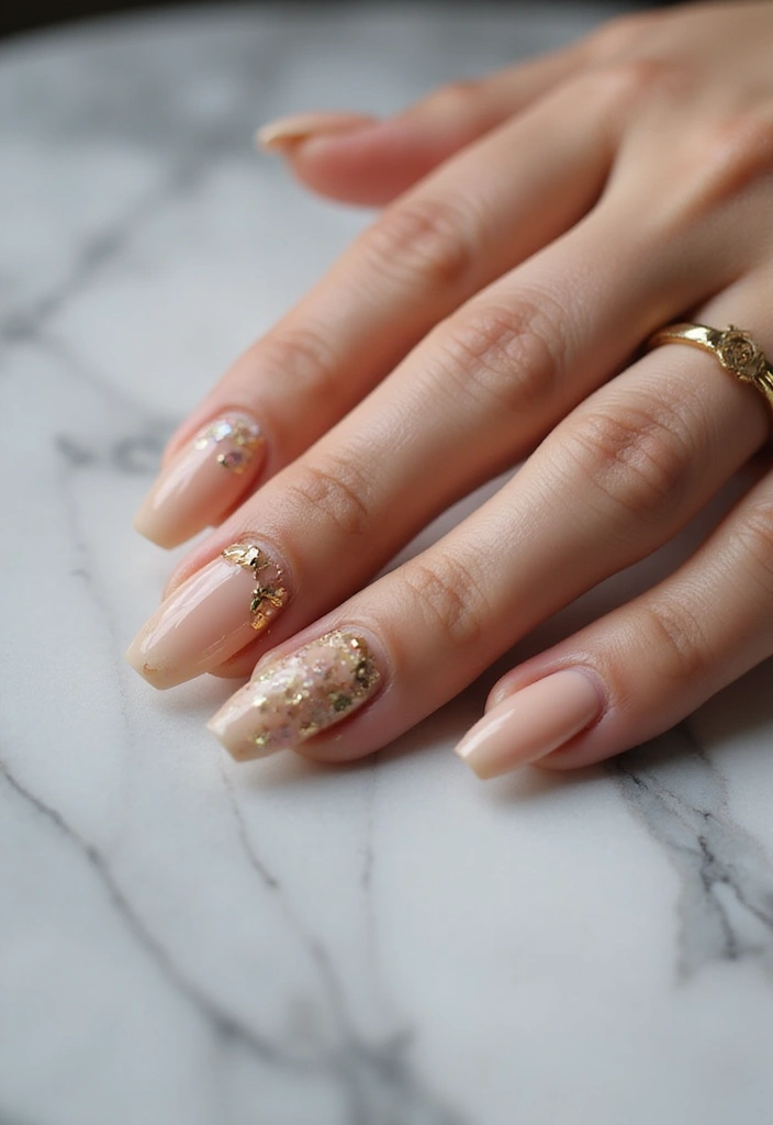 40 Charming Nails with Charms for Personalized Sparkling Magic - 4. Elegant Gold Accents
