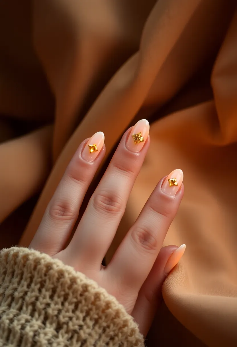 40 Cozy Fall Nail Looks That Capture Autumn's Warm Magic - 23. Candlelight Glow