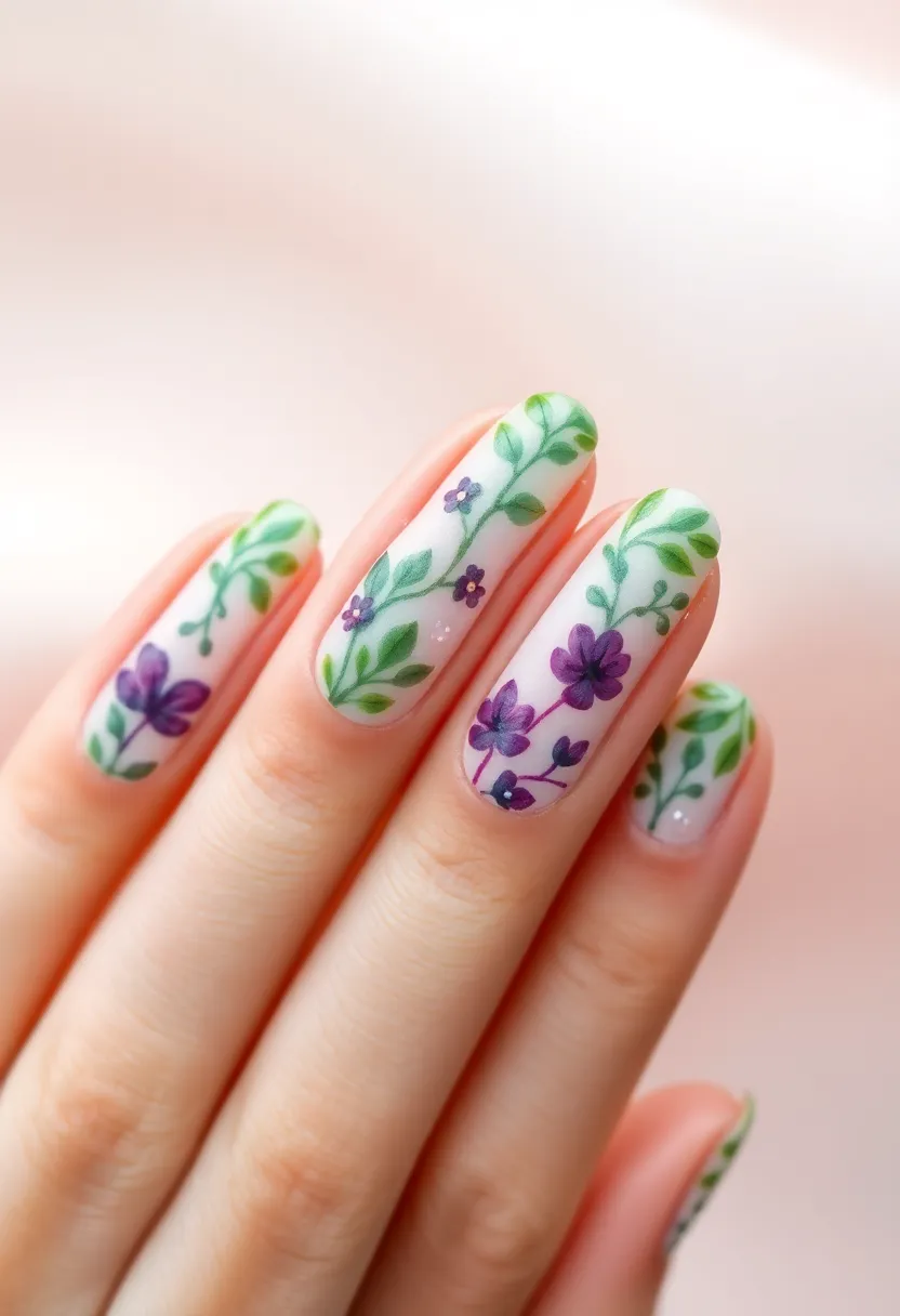 40 Cozy Fall Nail Looks That Capture Autumn's Warm Magic - 31. Fantasy Foliage