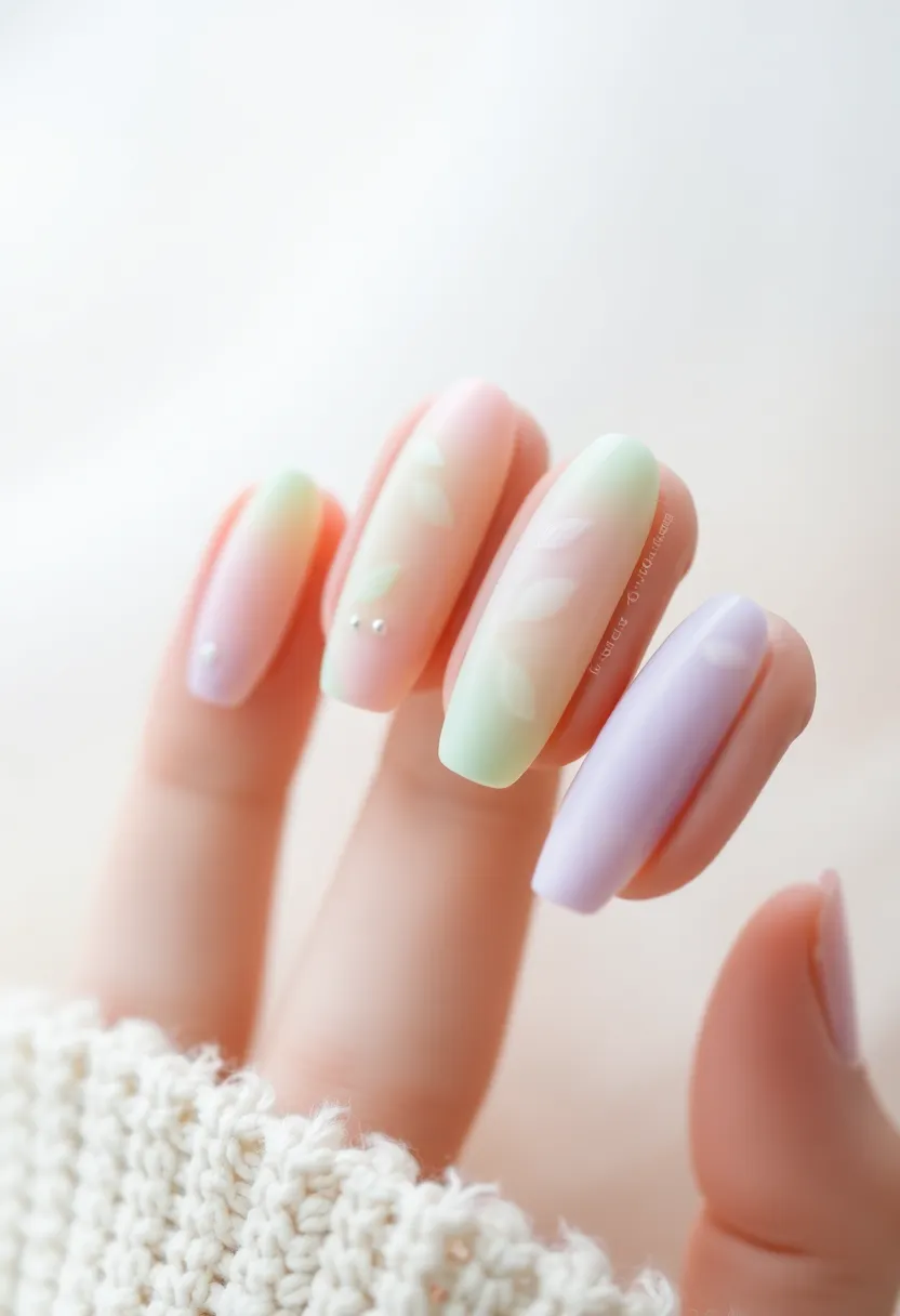 40 Cozy Fall Nail Looks That Capture Autumn's Warm Magic - 40. Autumn Breeze