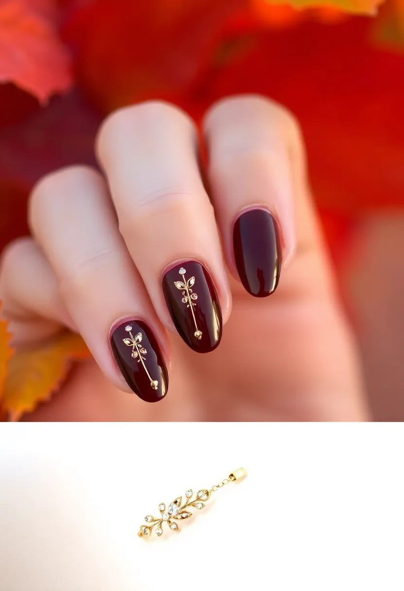 40 Cozy Fall Nail Looks That Capture Autumn's Warm Magic - 5. Golden Hour Glimmer