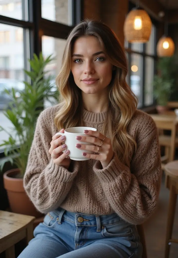 40 Creative Nail Pose Ideas for Instagram-Worthy - 17. The Tea or Coffee Sip