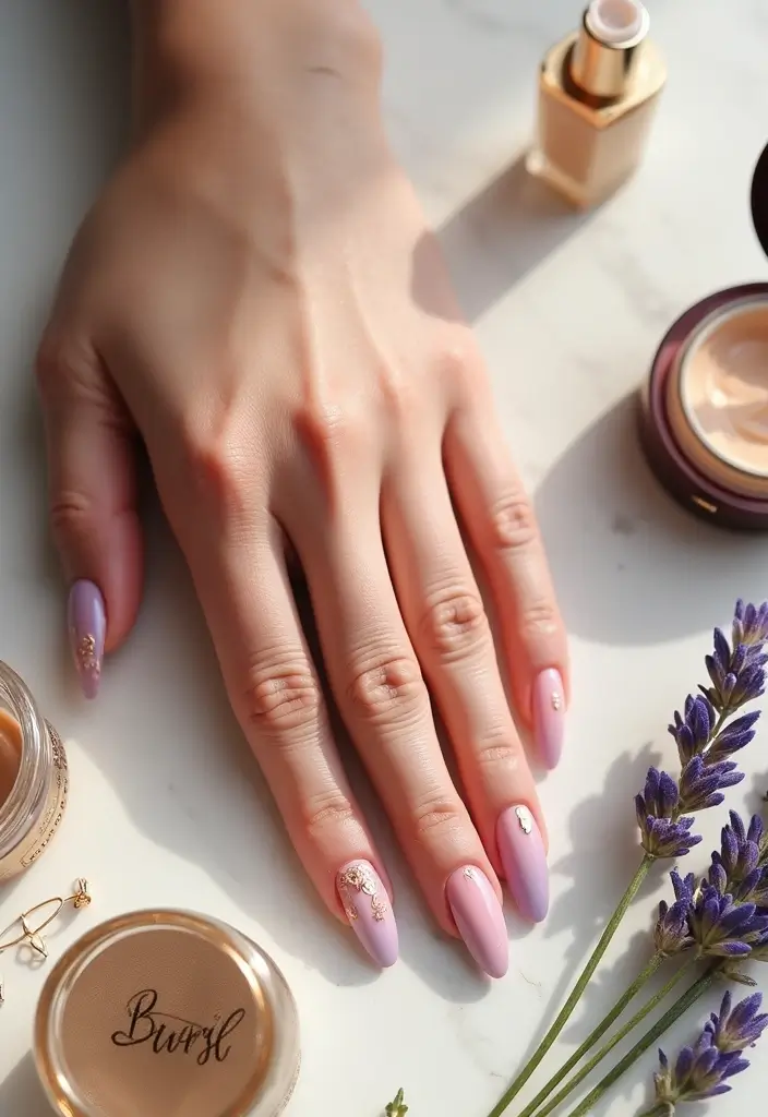 40 Creative Nail Pose Ideas for Instagram-Worthy - 2. The Flat Lay Magic