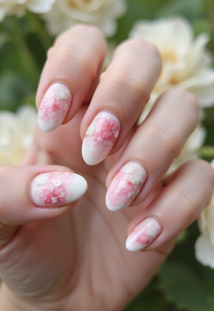 40 Cute Acrylic Nail Ideas for Adorable Hearts - 39. Hearts in Bloom