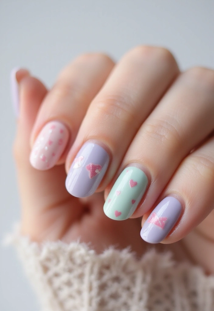 40 Cute Acrylic Nail Ideas for Adorable Hearts - 7. Love Letters