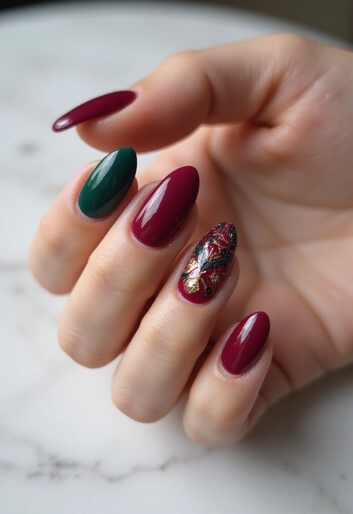 40 Dramatic Long Nail Ideas for Statement-Making - 27. Jewel Tones