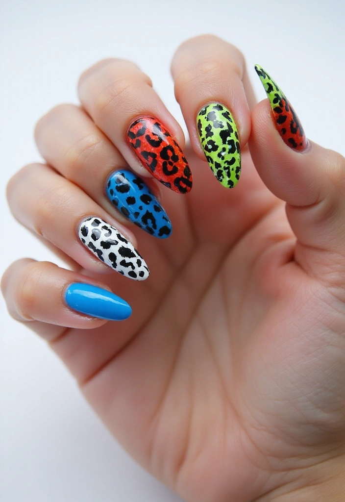40 Dramatic Long Nail Ideas for Statement-Making - 39. Bold Animal Prints