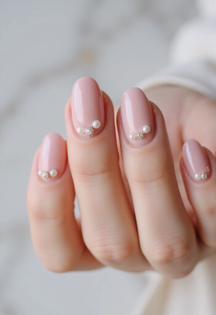 40 Elegant Nails with Pearls for Sophisticated - 1. Classic French Tips with Pearls