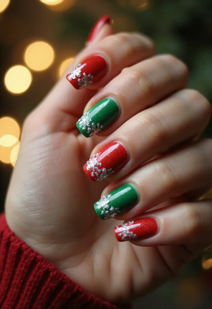 40 Elegant Nails with Pearls for Sophisticated - 29. Festive Spirit with Pearls