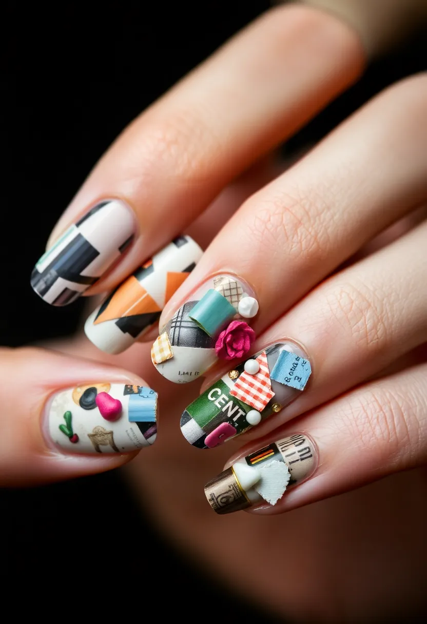 40 Inspiring Nail Tech School Ideas for Aspiring Beauty Bosses - 10. Using Recycled Materials for Nail Art