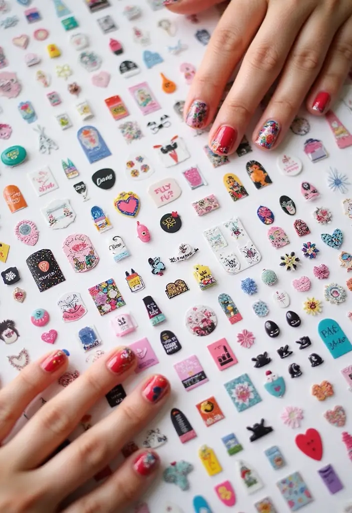 40 Inspiring Nail Tech School Ideas for Aspiring Beauty Bosses - 26. Custom Nail Stickers