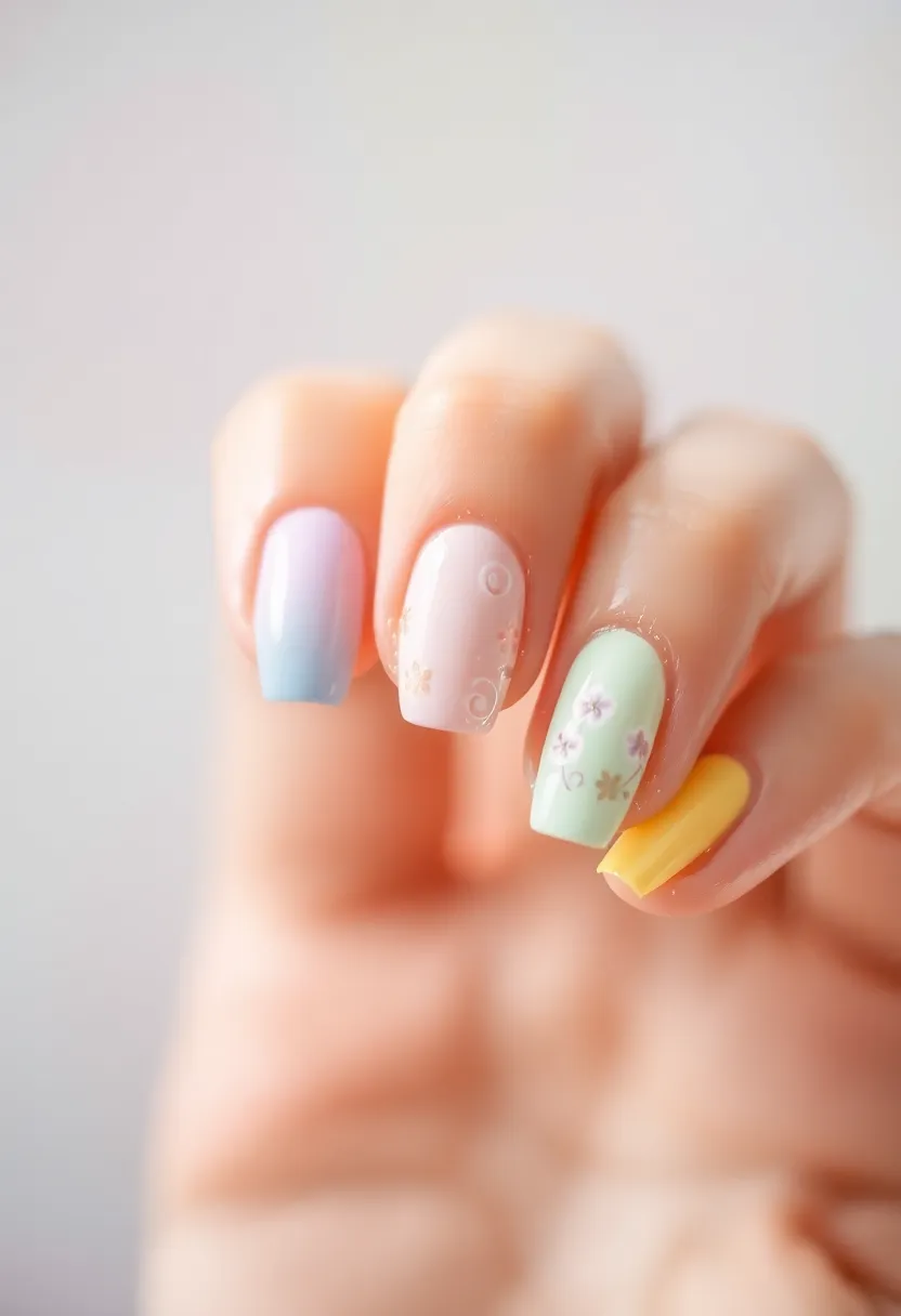 40 Kid-Friendly Nail Ideas for Creative Joyful Play - 14. Dreamy Pastels