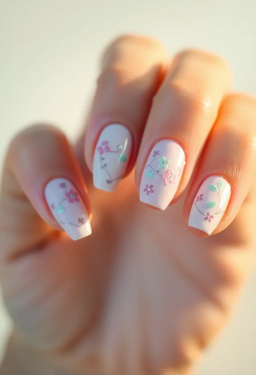 40 Kid-Friendly Nail Ideas for Creative Joyful Play - 24. Simple Flower Designs