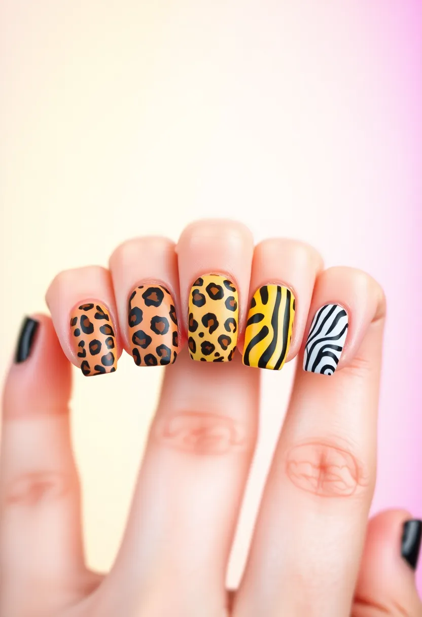 40 Kid-Friendly Nail Ideas for Creative Joyful Play - 34. Animal Prints
