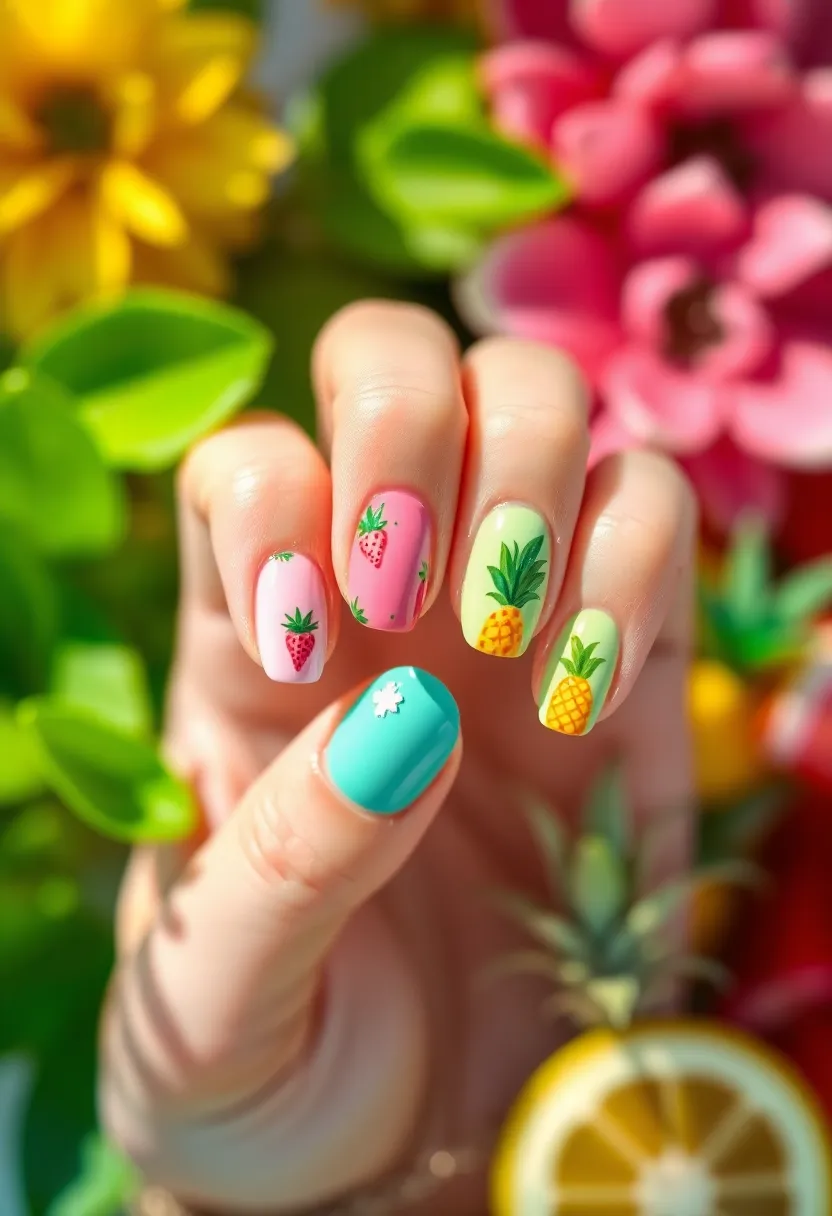 40 Kid-Friendly Nail Ideas for Creative Joyful Play - 6. Fruity Fun