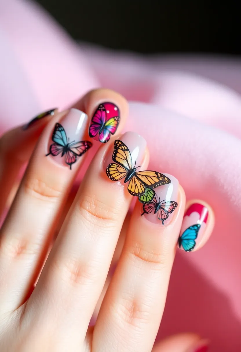 40 Kid-Friendly Nail Ideas for Creative Joyful Play - 7. Butterfly Dreams