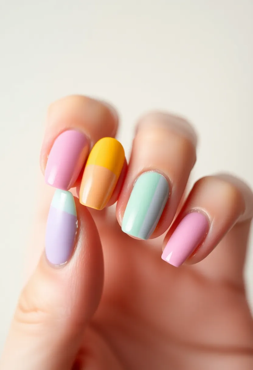 40 Kid-Friendly Nail Ideas for Creative Joyful Play - 8. Candy Stripes