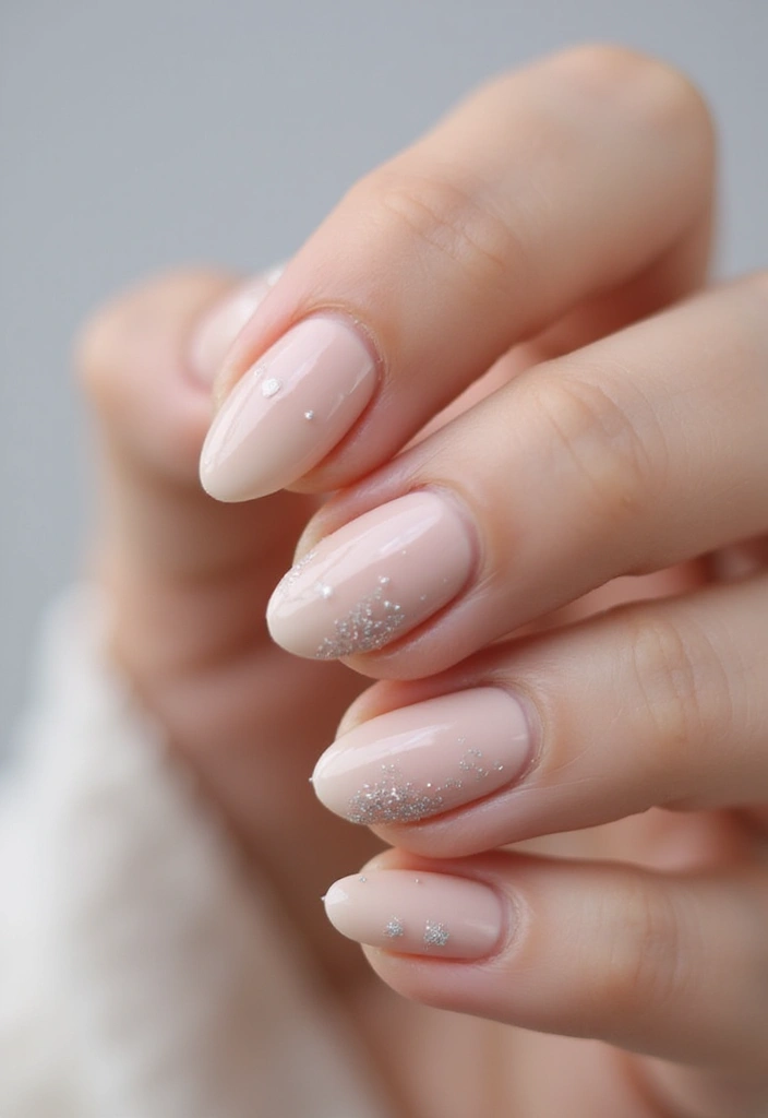 40 Minimalist Simple Nail Ideas for Clean Captivating Looks - 10. Minimalist Glitter