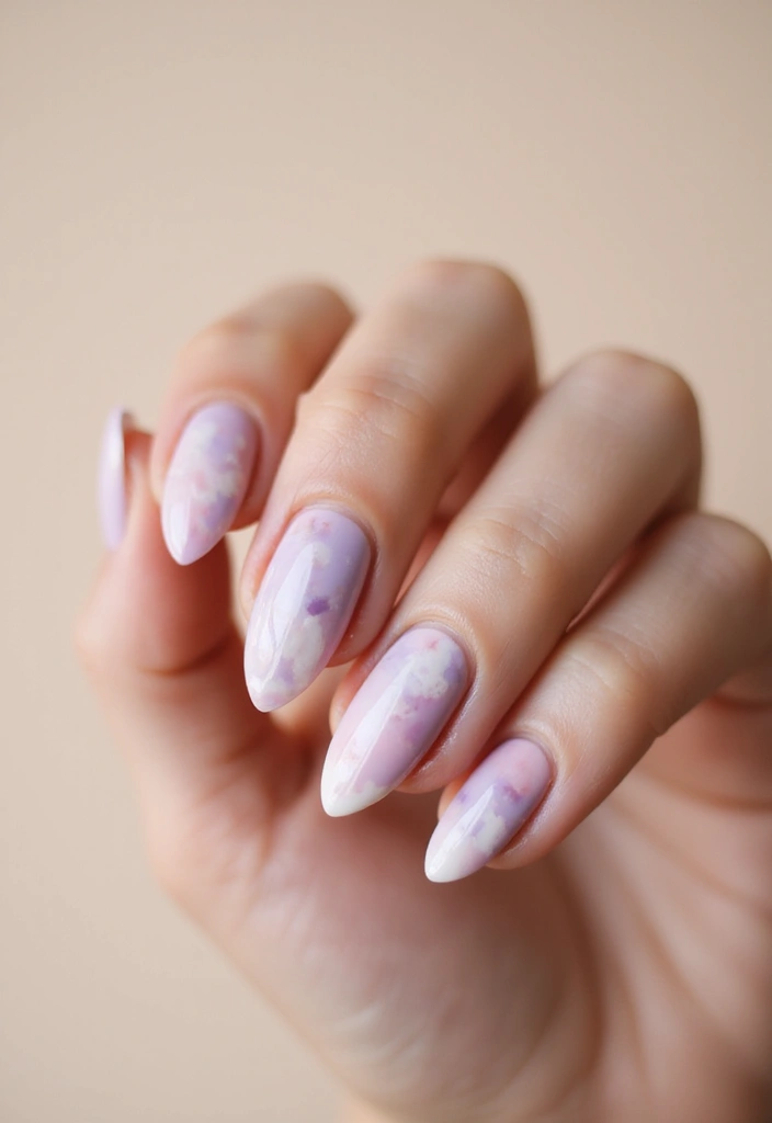 40 Minimalist Simple Nail Ideas for Clean Captivating Looks - 23. Subtle Marble Effect
