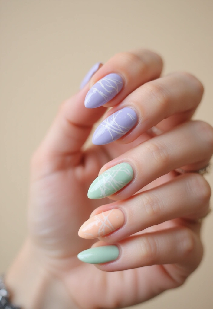 40 Minimalist Simple Nail Ideas for Clean Captivating Looks - 29. Spiraled Lines