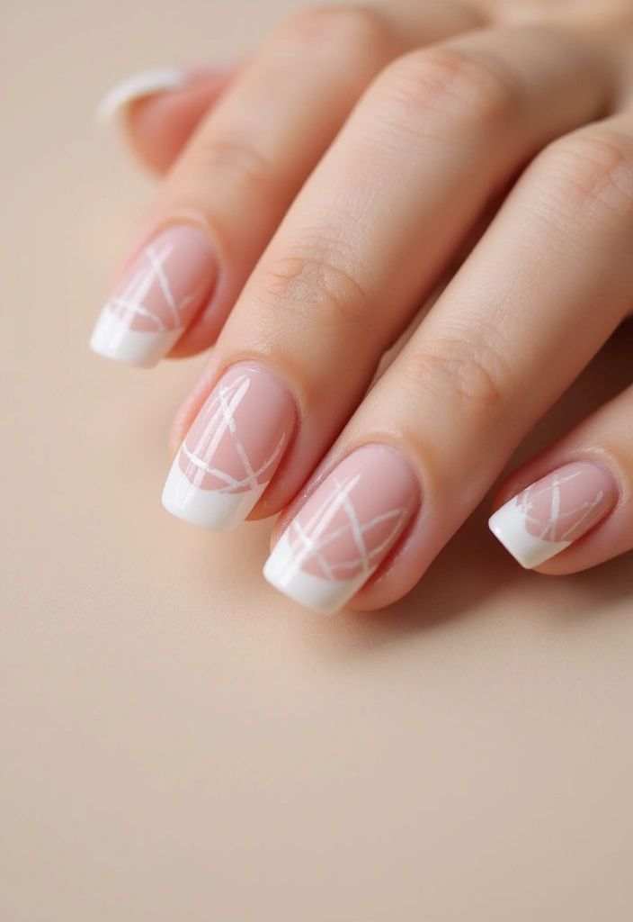 40 Minimalist Simple Nail Ideas for Clean Captivating Looks - 30. Simple Crosshatch