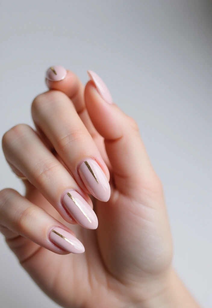 40 Minimalist Simple Nail Ideas for Clean Captivating Looks - 4. Single Stripe Elegance