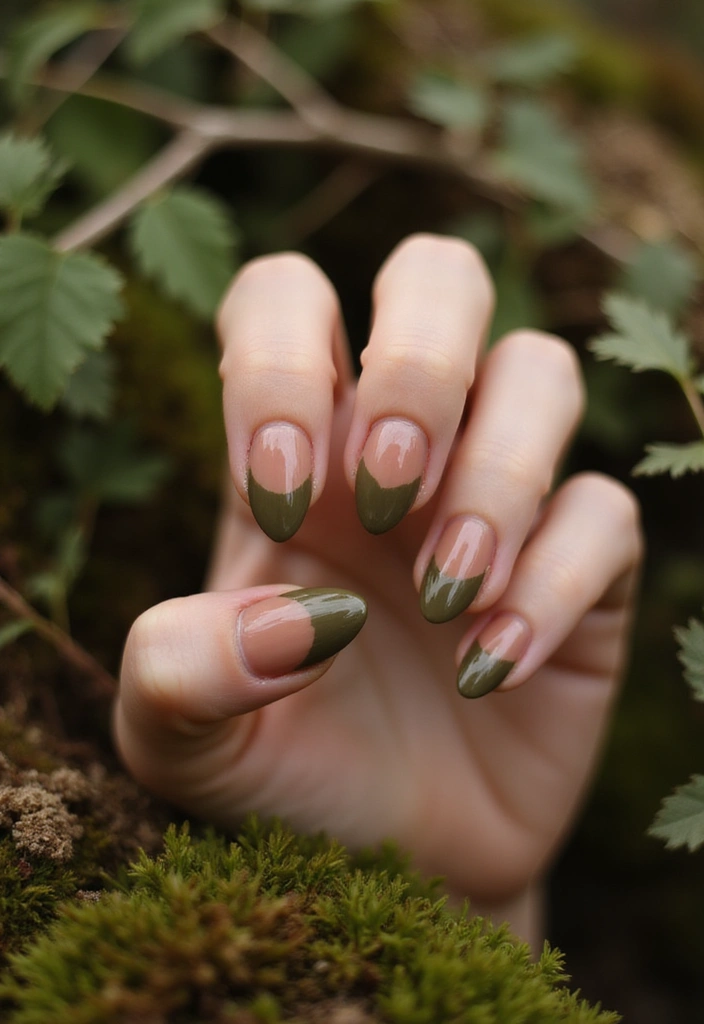 40 Modern French Tip Nail Ideas for Classic Twists That Slay - 14. Earthy Tones