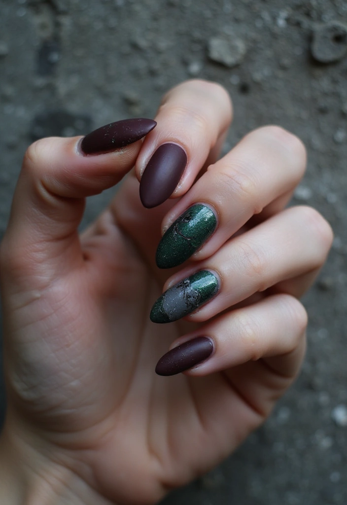 40 Modern French Tip Nail Ideas for Classic Twists That Slay - 26. Grunge Tips