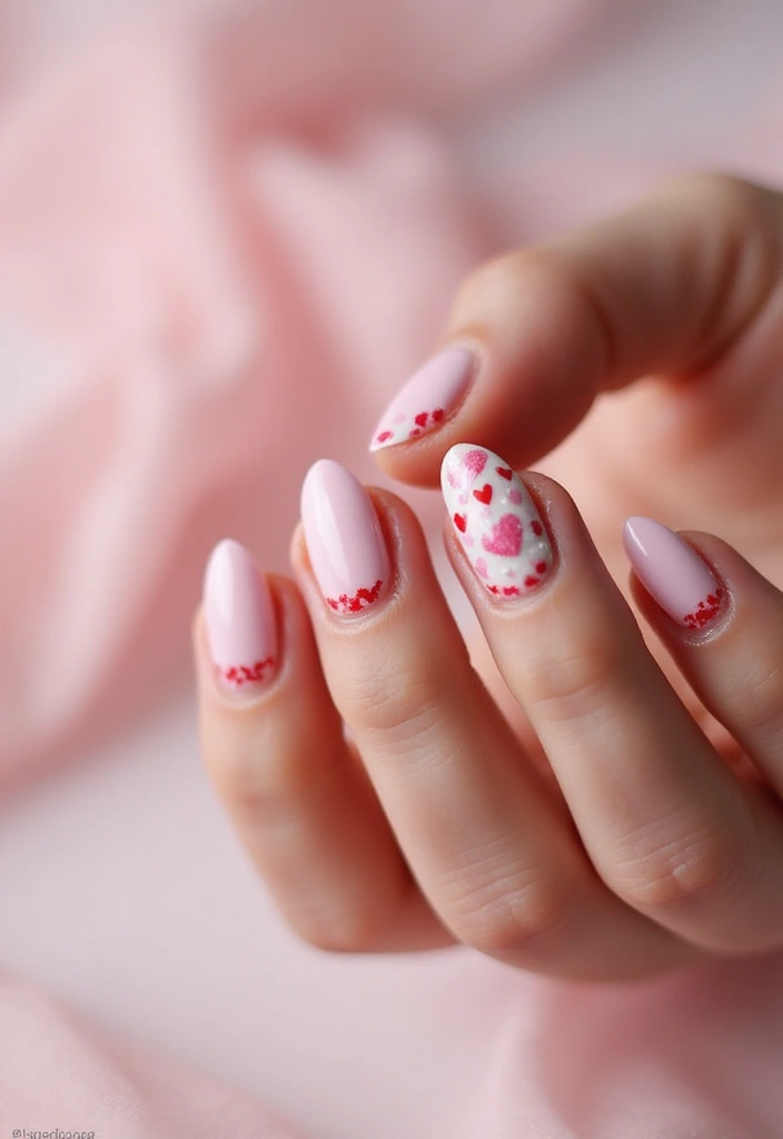 40 Modern French Tip Nail Ideas for Classic Twists That Slay - 31. Sweetheart Tips