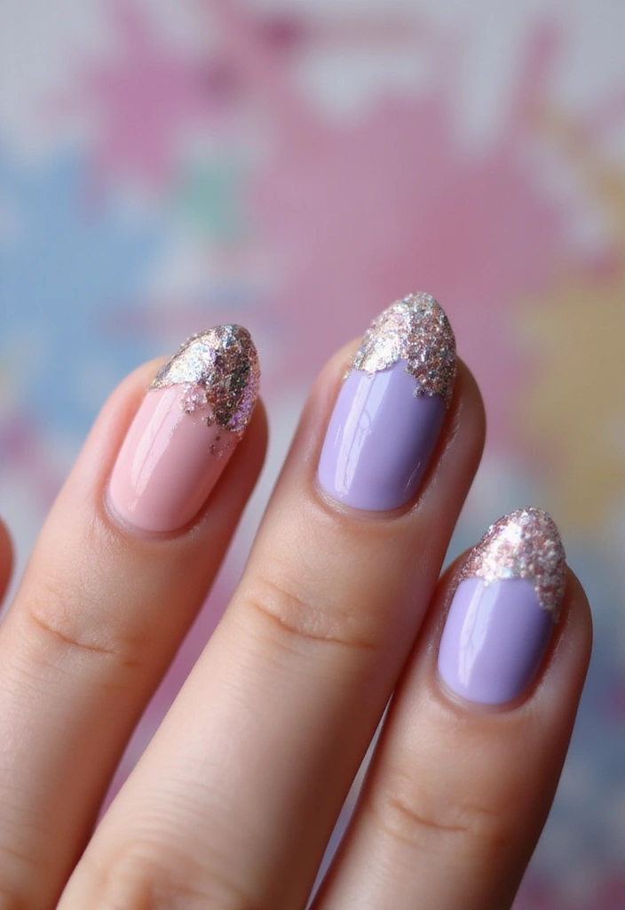 40 Modern French Tip Nail Ideas for Classic Twists That Slay - 32. Mixed Media Tips