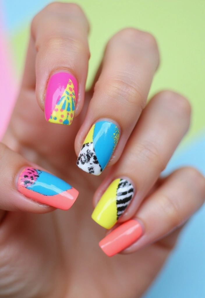 40 Modern French Tip Nail Ideas for Classic Twists That Slay - 34. Funky Patterns