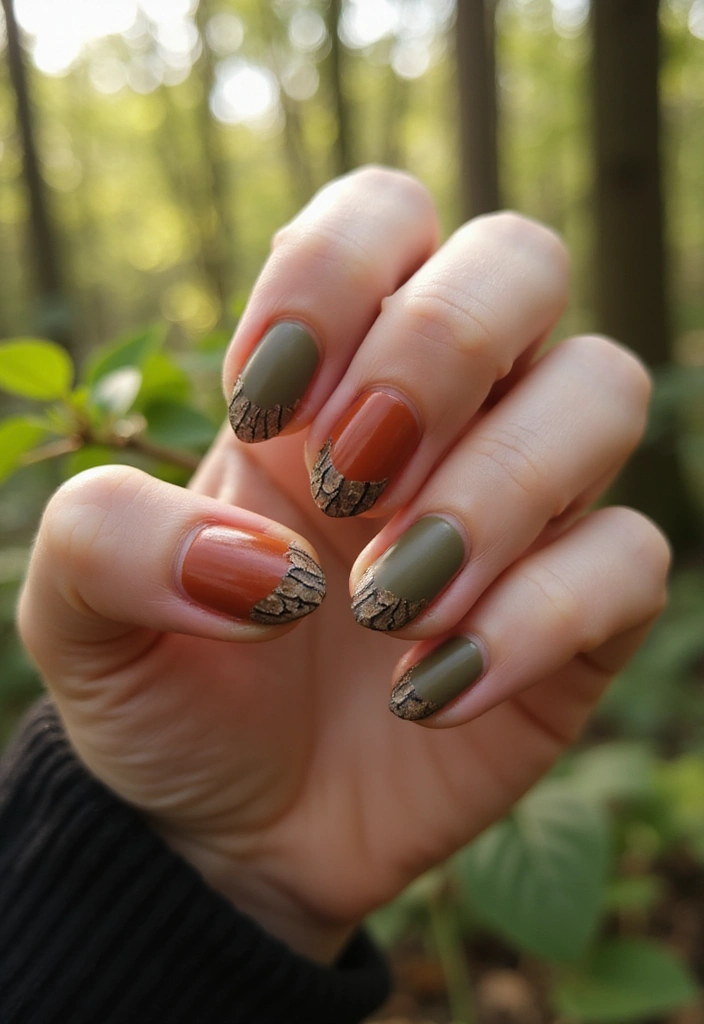 40 Modern French Tip Nail Ideas for Classic Twists That Slay - 35. Rustic Charm