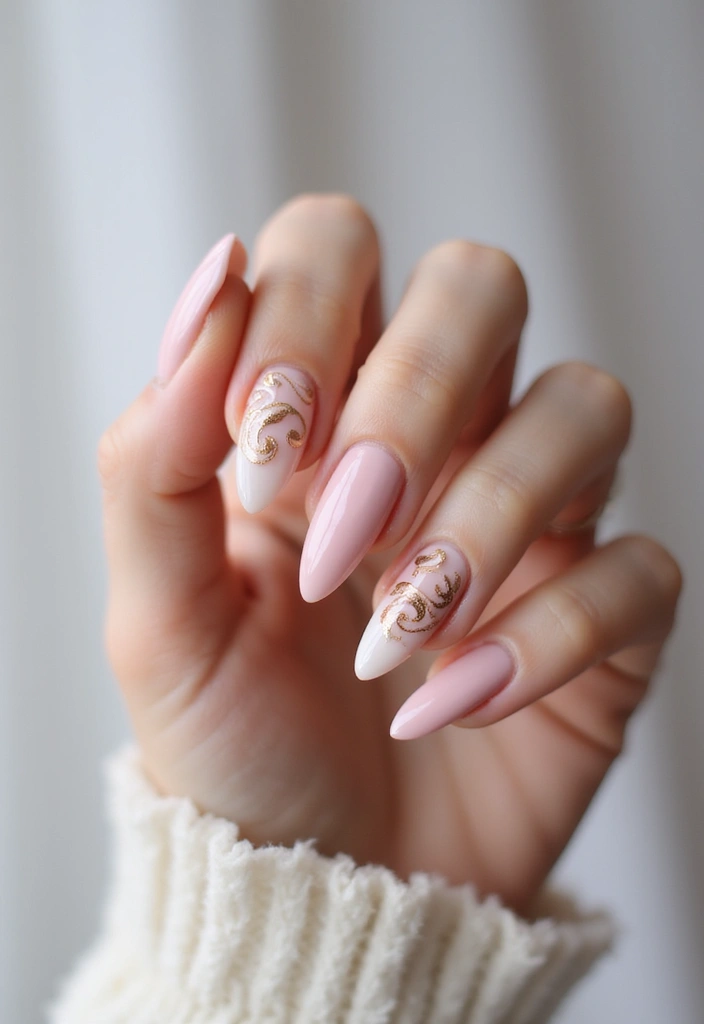 40 Modern French Tip Nail Ideas for Classic Twists That Slay - 36. Spirals and Curves