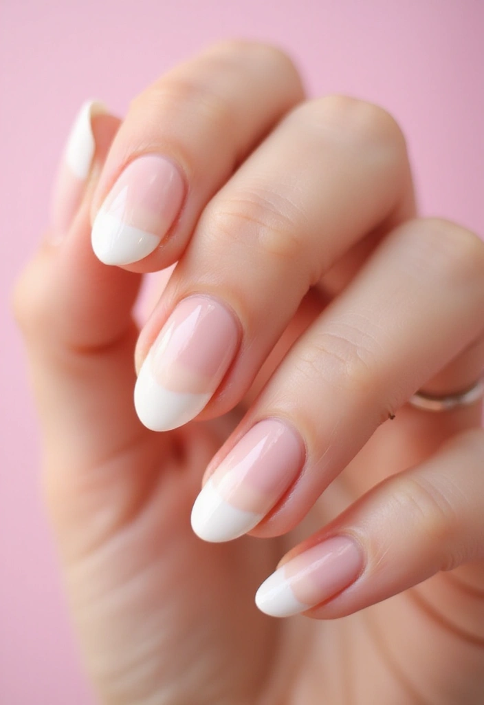 40 Modern French Tip Nail Ideas for Classic Twists That Slay - 39. Sweet Ombré Tips