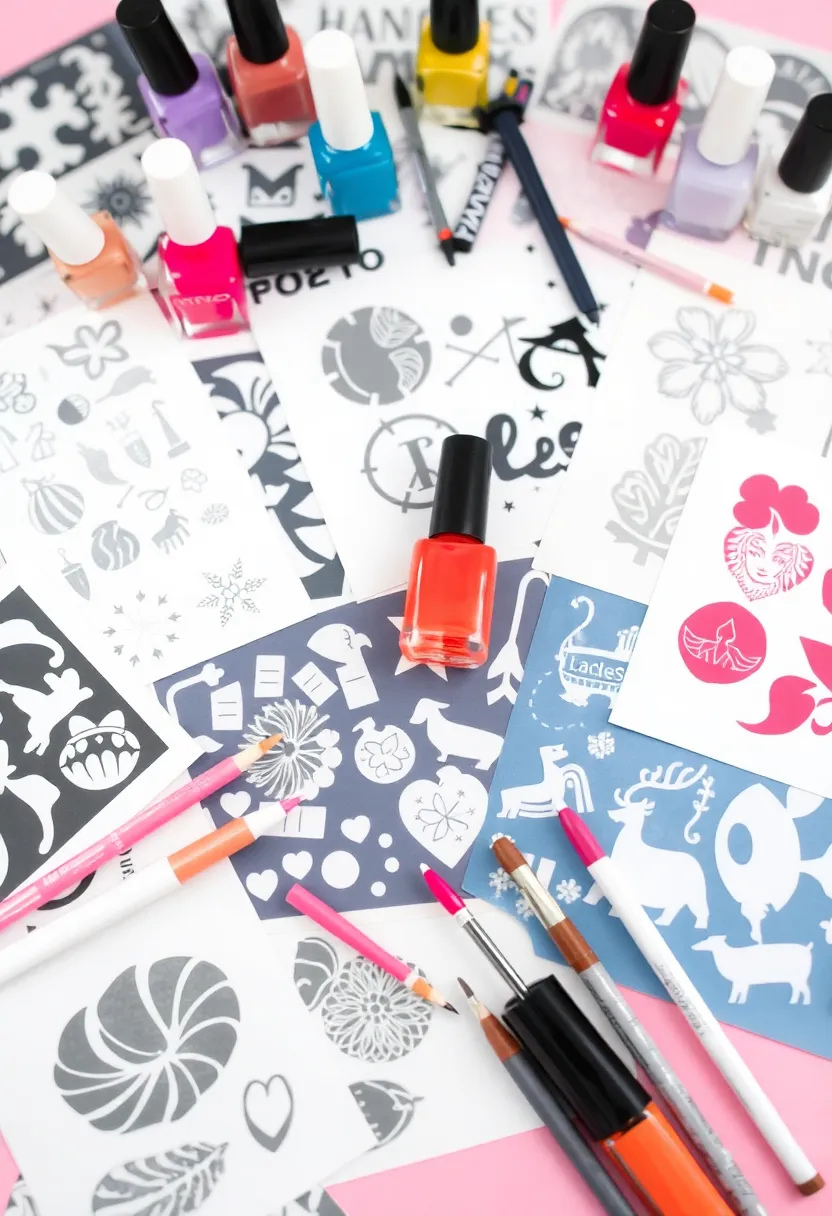40 Must-Have Nail Kit Ideas for Luxe At-Home Pampering Sessions - 19. Nail Stencils for Precision