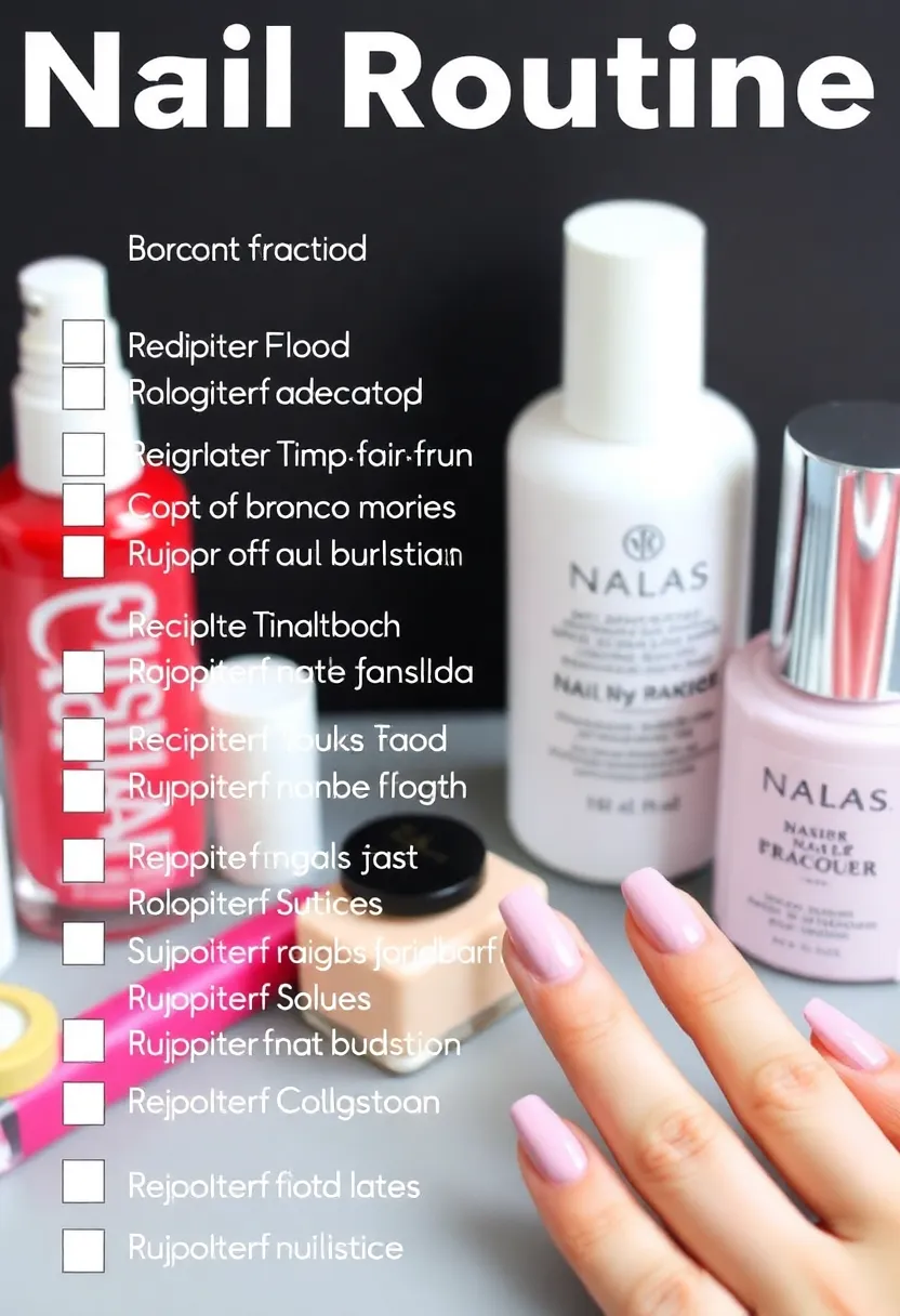 40 Must-Have Nail Kit Ideas for Luxe At-Home Pampering Sessions - 30. Nail Routine Checklist