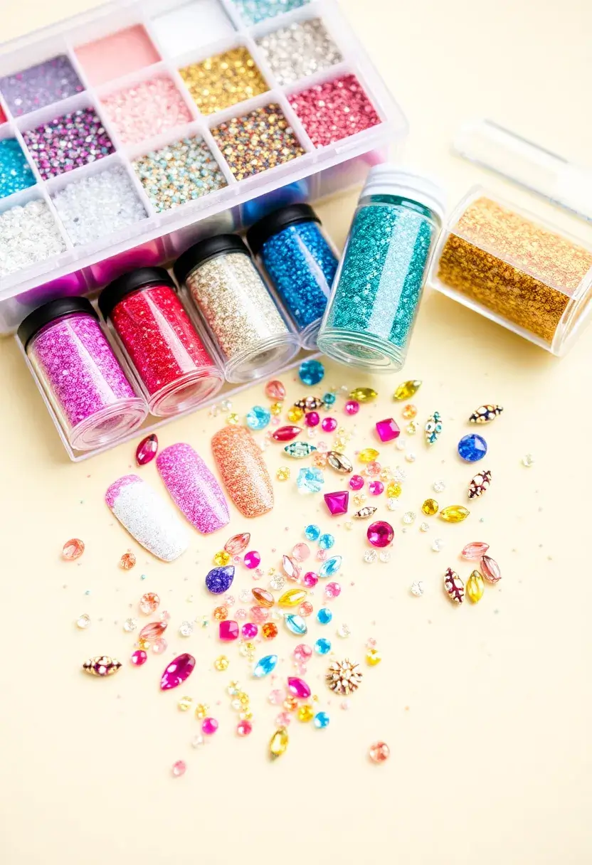 40 Must-Have Nail Kit Ideas for Luxe At-Home Pampering Sessions - 7. Glitter and Gems Nail Art Kit