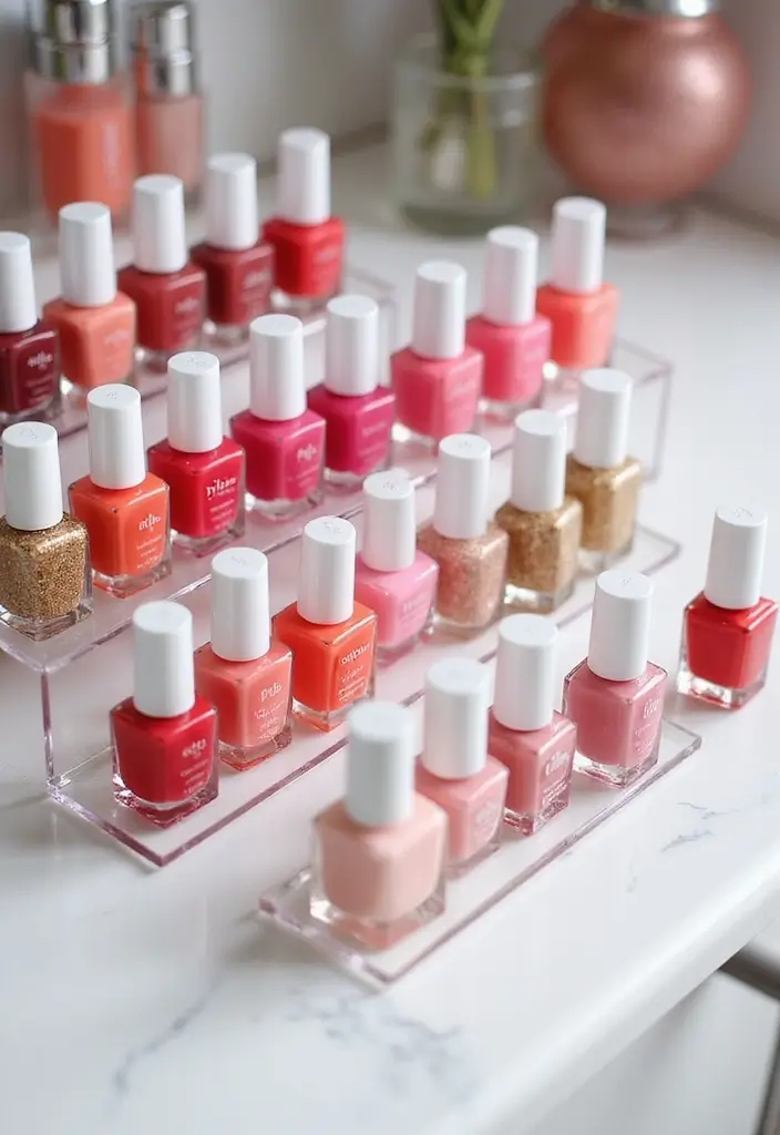 40 Nail Salon Ideas for Trendy - 15. Creative Ways to Organize Your Nail Polish